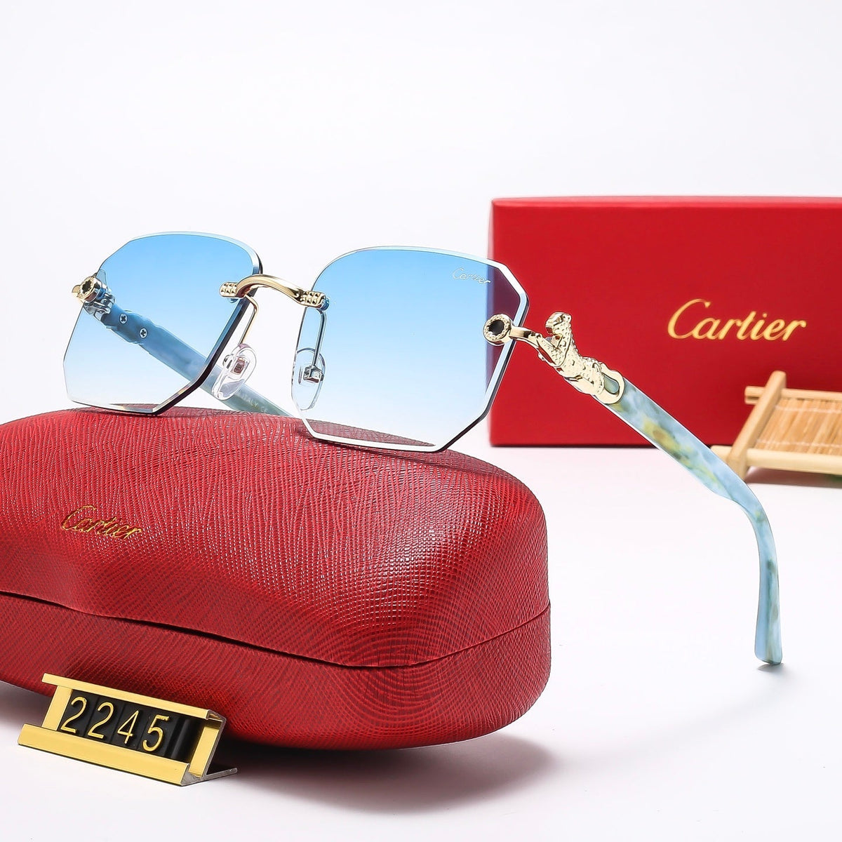 7 Colors Fashion frameless square Sunglasses 2245