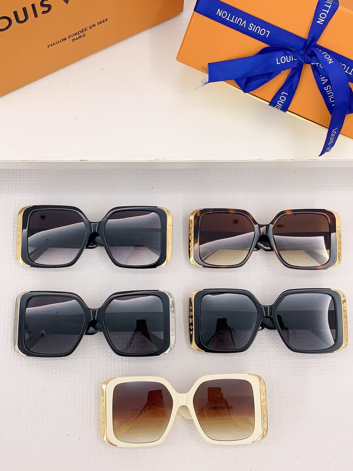 High-quality 5-color stylish square sunglasses