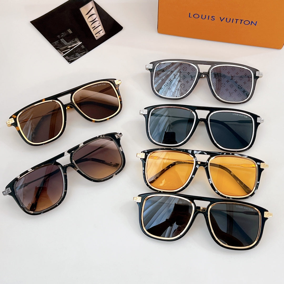 High-quality 6-color stylish square sunglasses