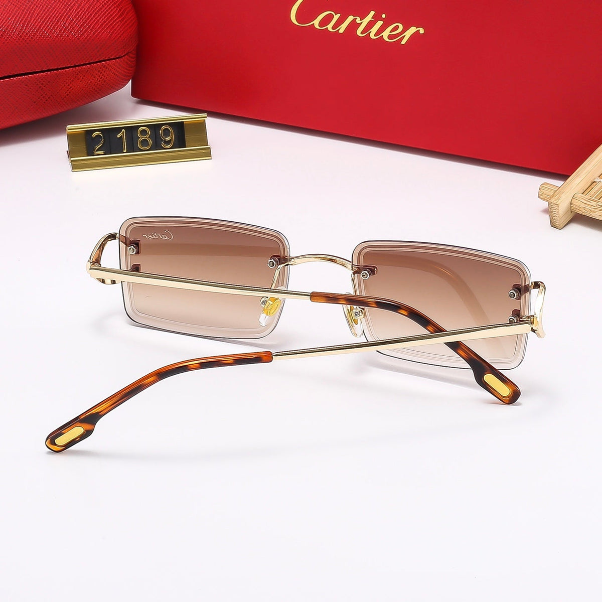 Fashion Square Frameless Sunglasses 2189