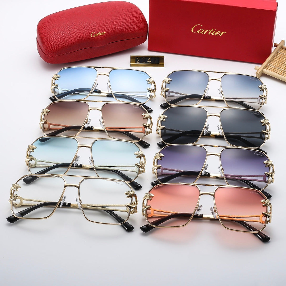 Large frame square Sunglasses 2244