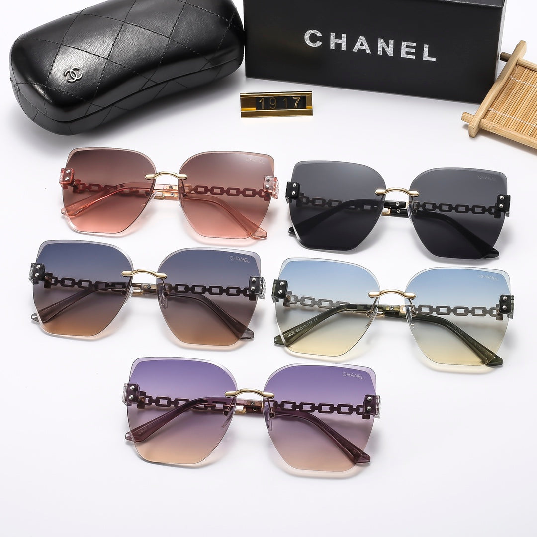 5 Colors Stylish Square Chain Frame Sunglasses — 1916