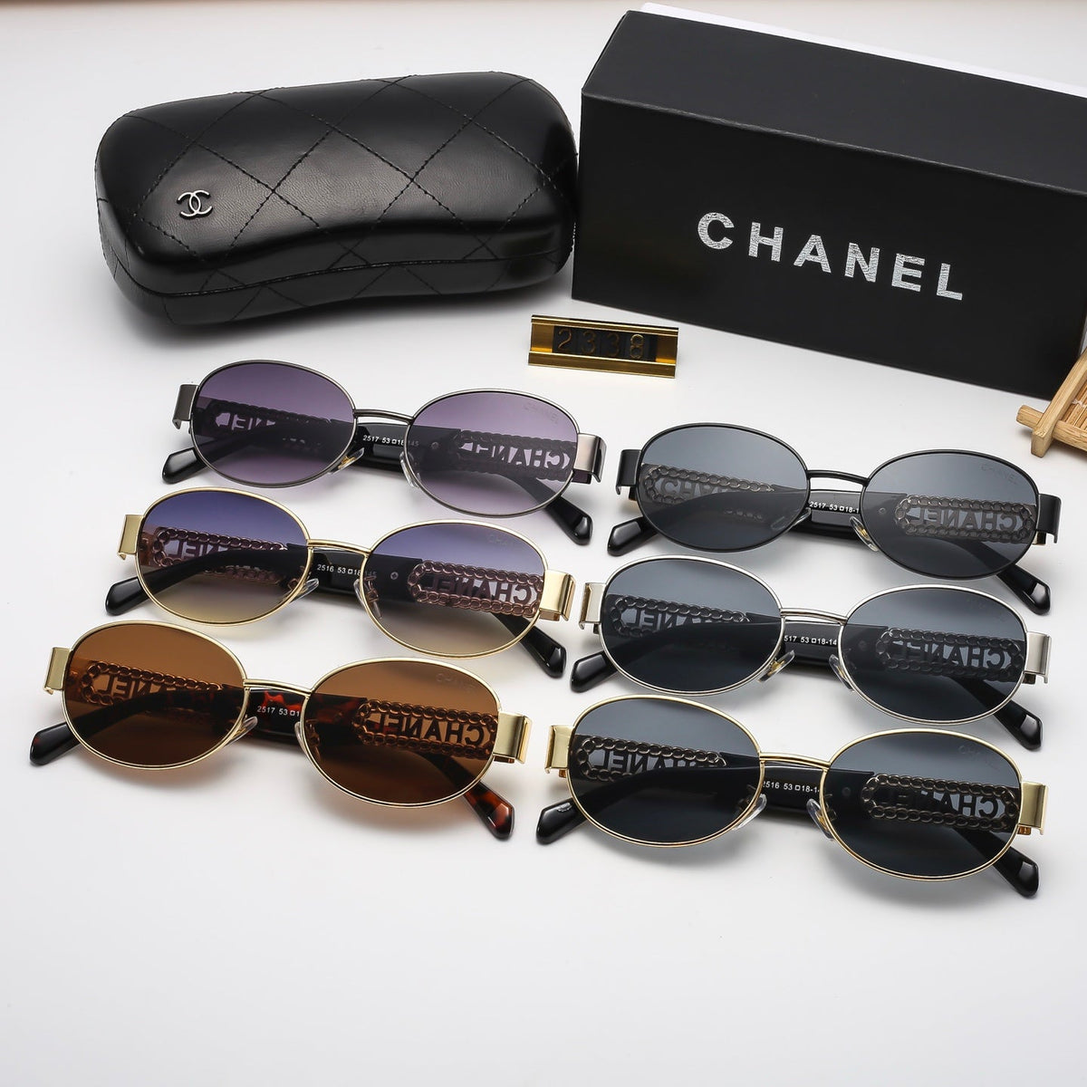 6 Colors Stylish Round Sunglasses with Letter Decoration — 2338