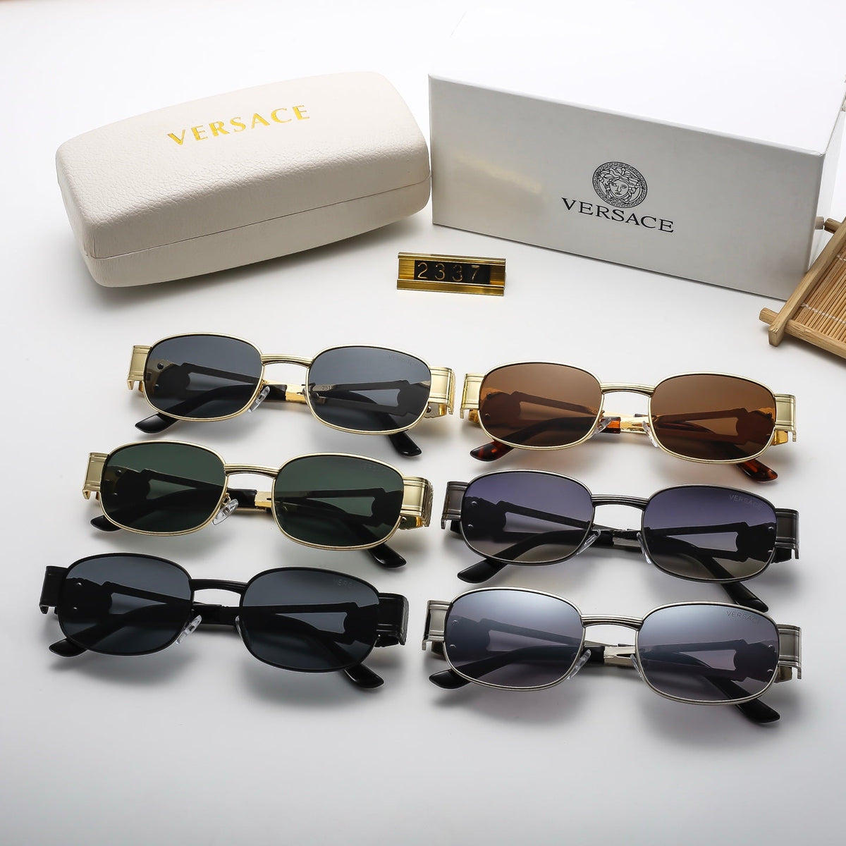 6 Colors oval mental Fashion Sunglasses—2336