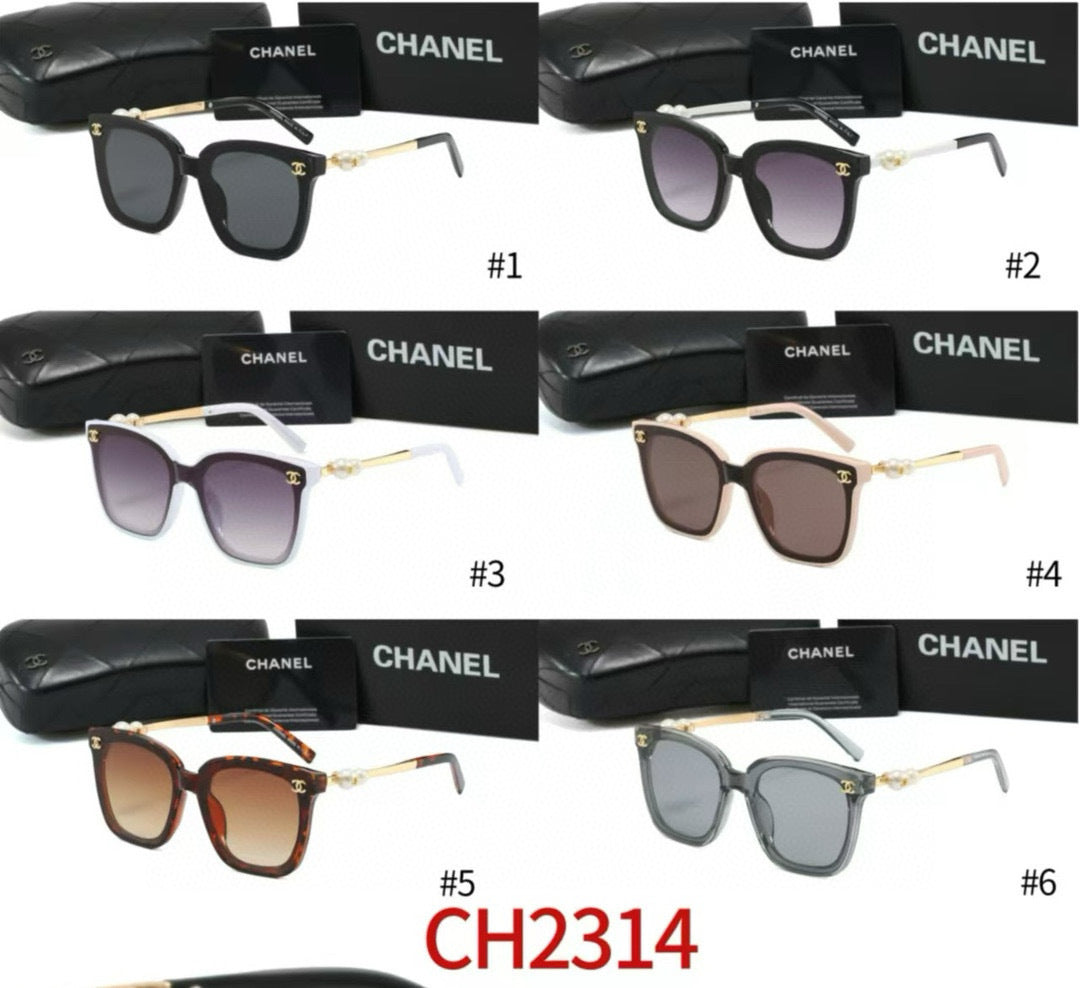 6-Color Fashion Pearl-Embellished Sunglasses—2314