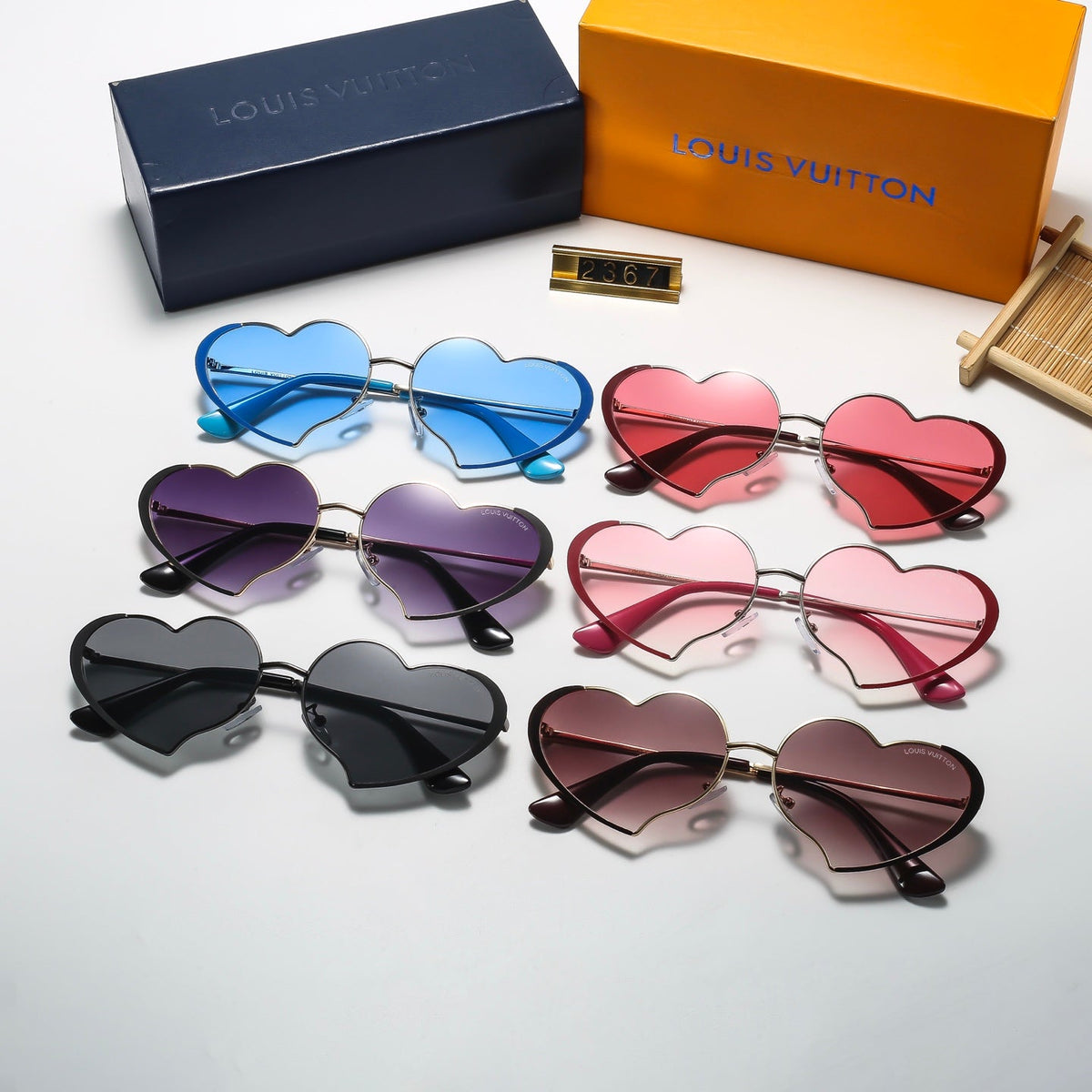 fashion heart 6 Colors Fashion Sunglasses—2367