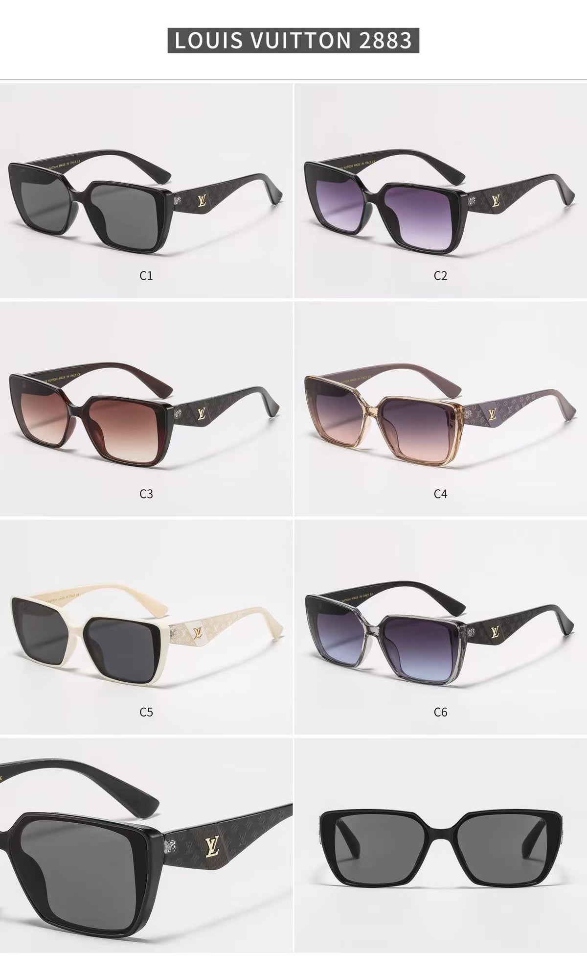 Louis Vuitton exquisite elongated sunglasses in six colors 2883