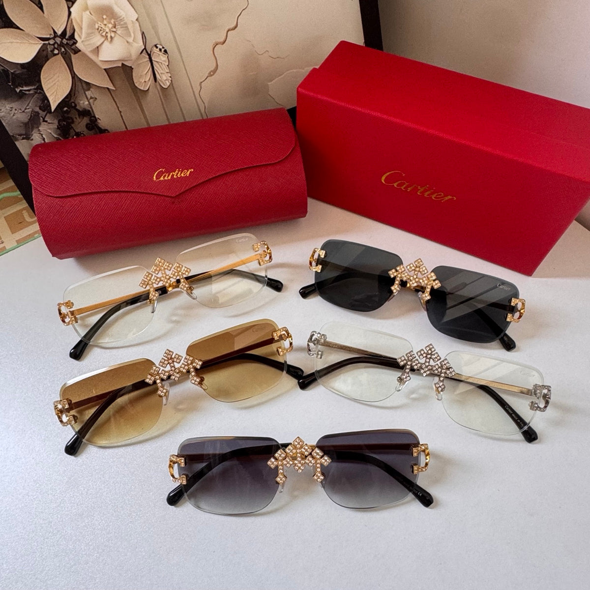 5 Colors transparent frame exquisite sunglasses ZS0002