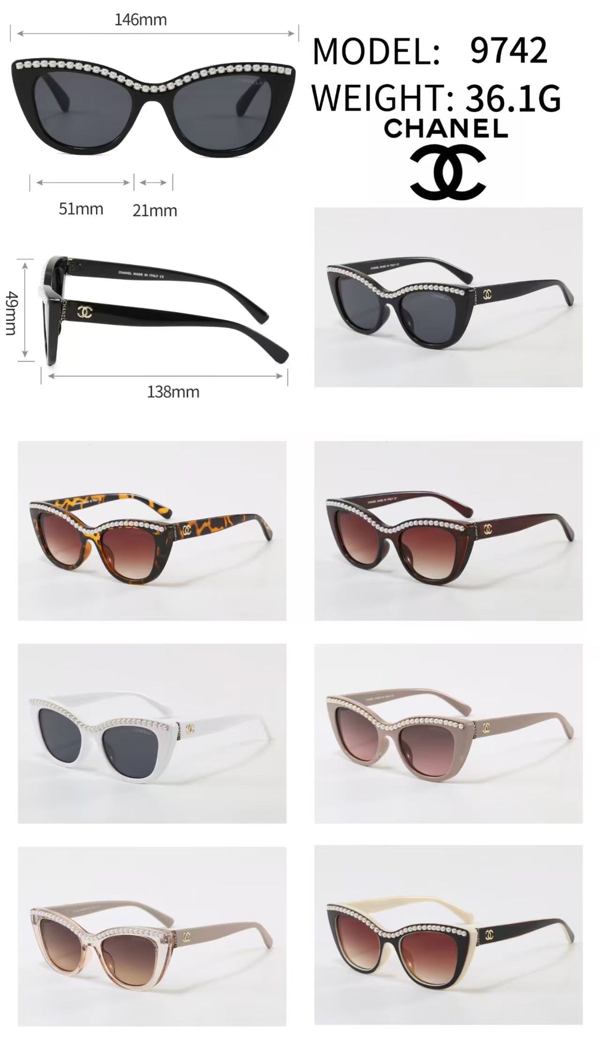 7 Colors fashion sunglasses ZS0001