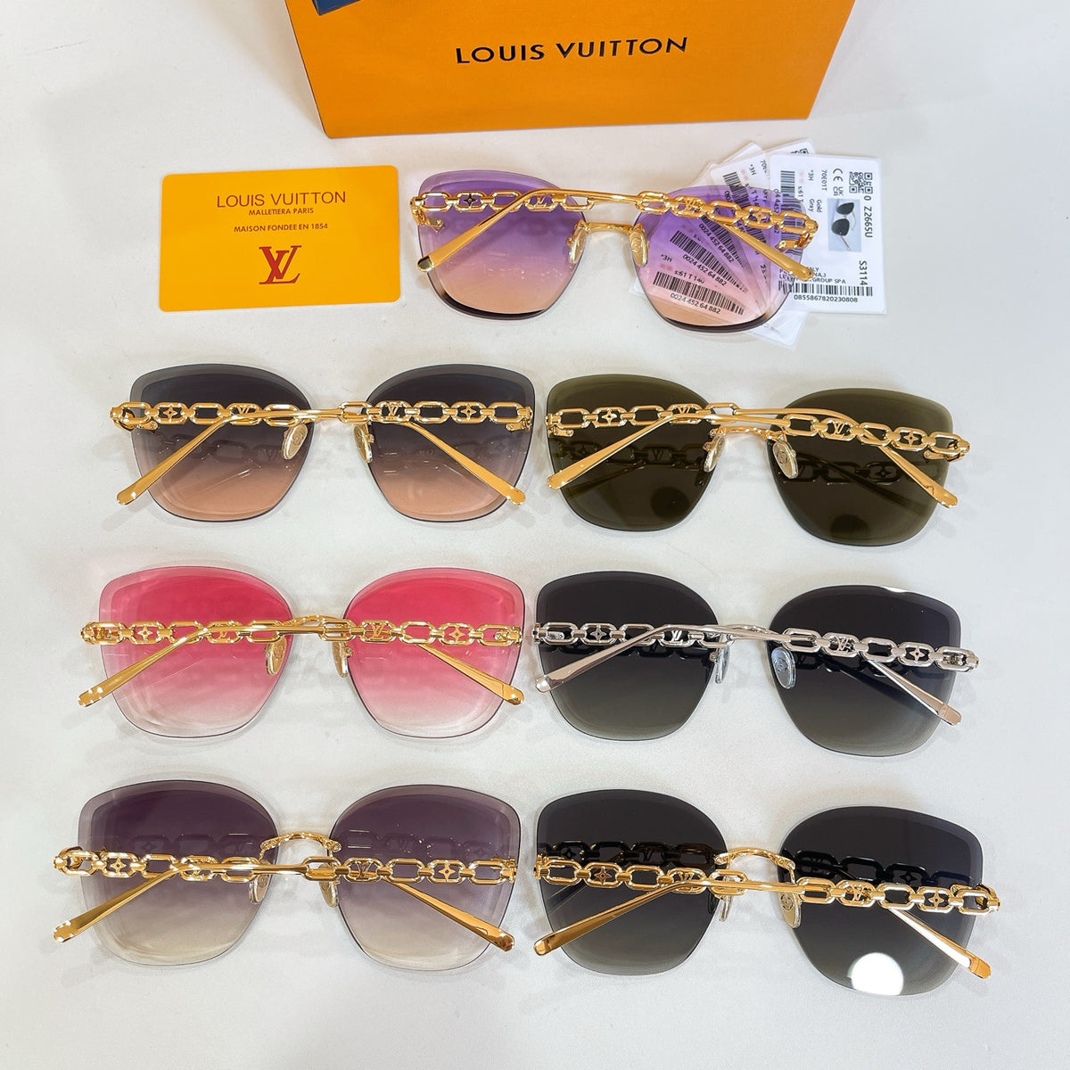 High-quality 7-color stylish square sunglasses
