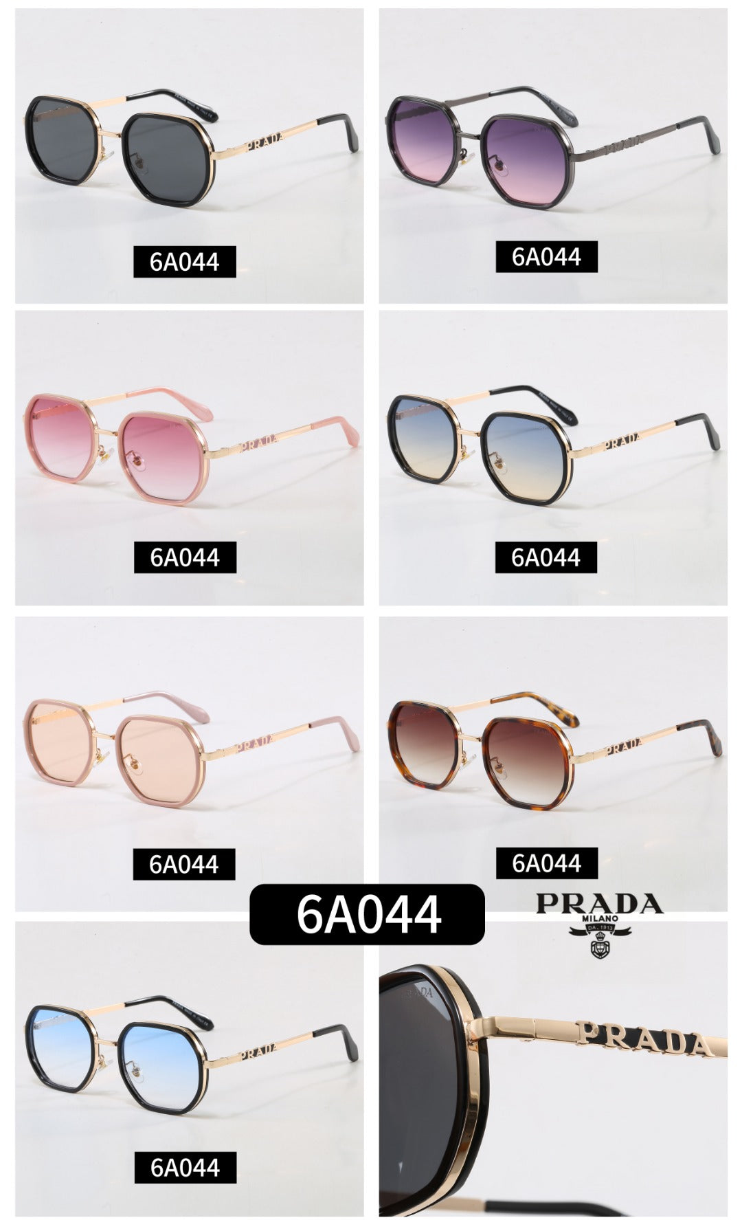 7-color oval exquisite sunglasses 6A044