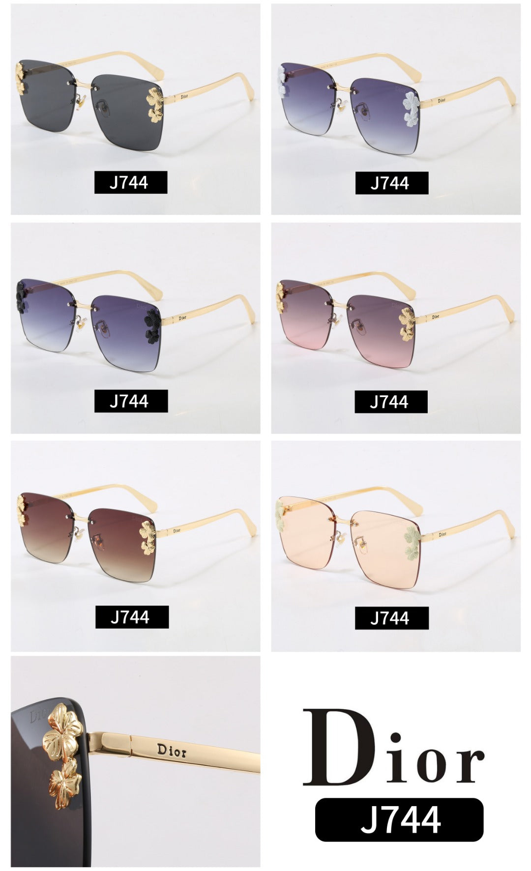 5 Colors Fashion Sunglasses J744