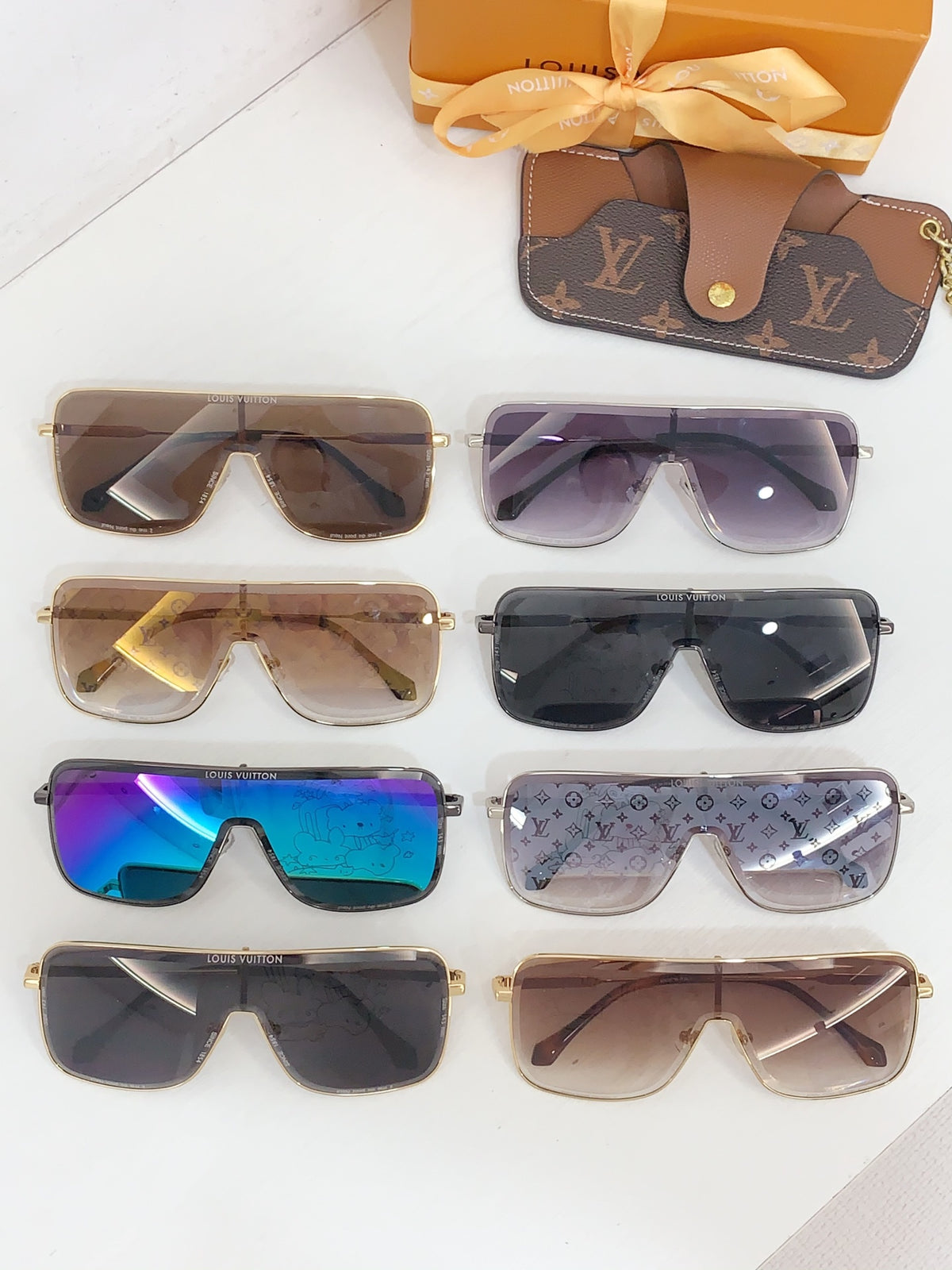 High-quality 8-color stylish square sunglasses