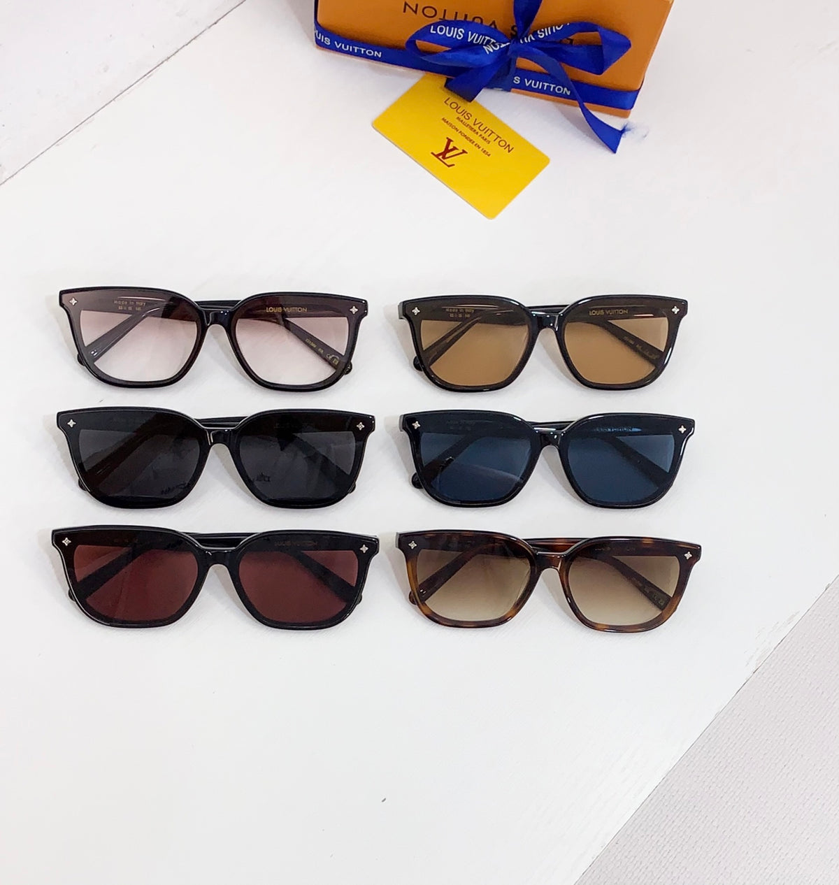 High-quality 6-color stylish square sunglasses