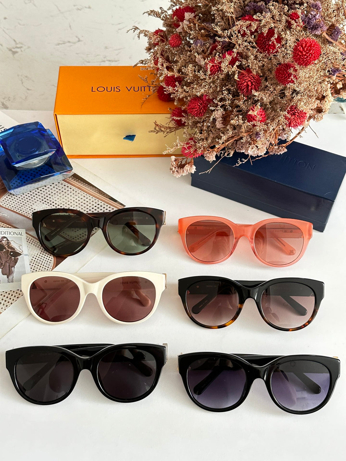 High-quality 6-color stylish round sunglasses
