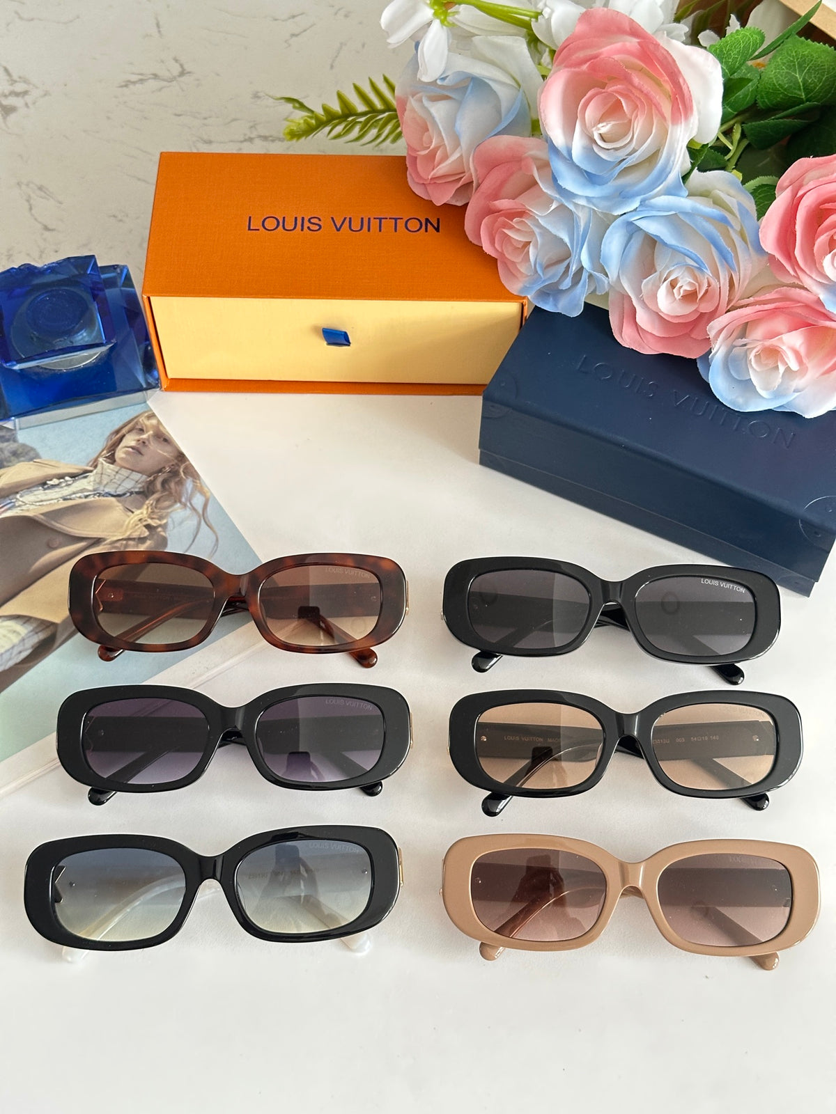 High-quality 6-color stylish square sunglasses