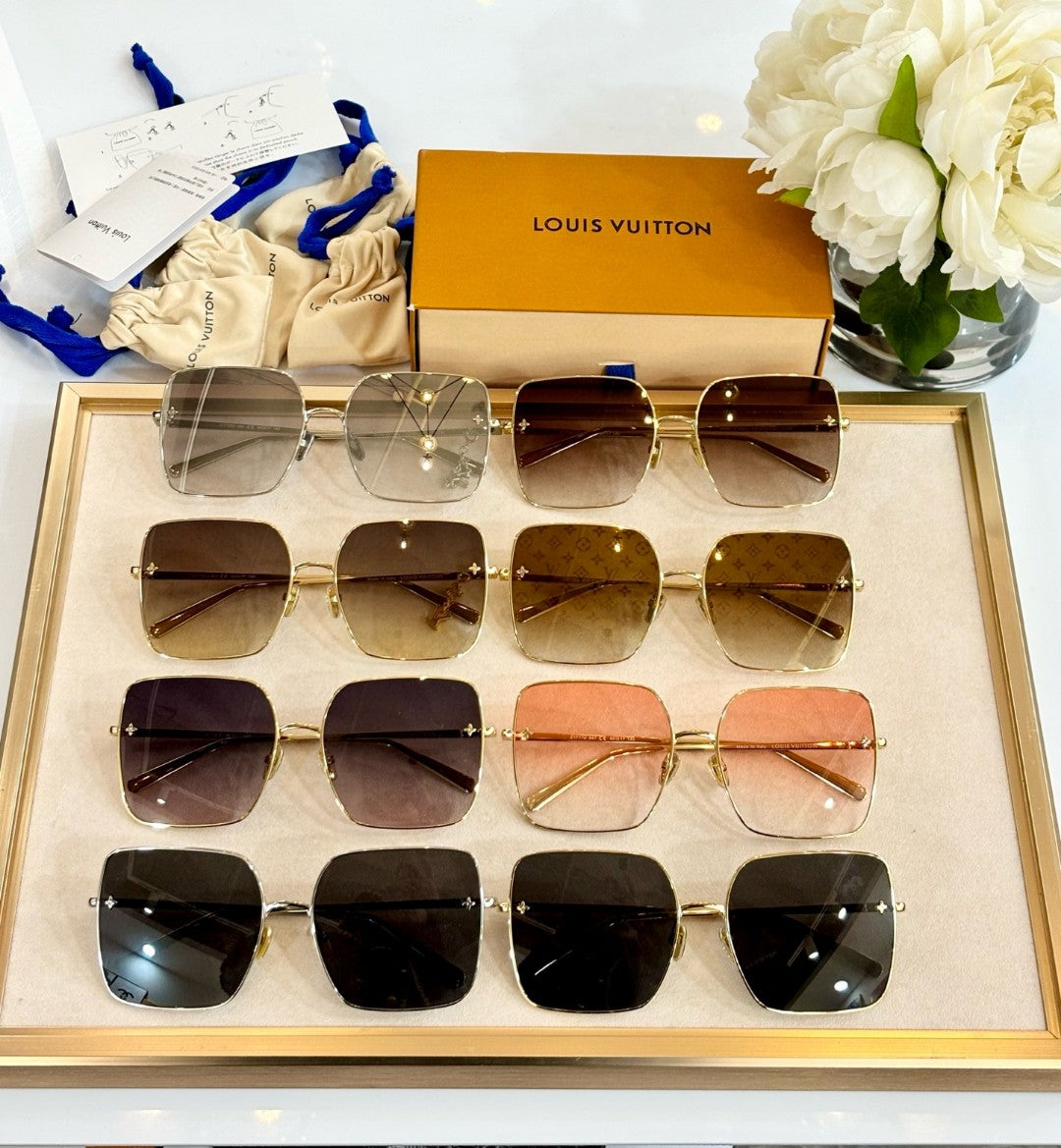 High-quality 8-color stylish square sunglasses