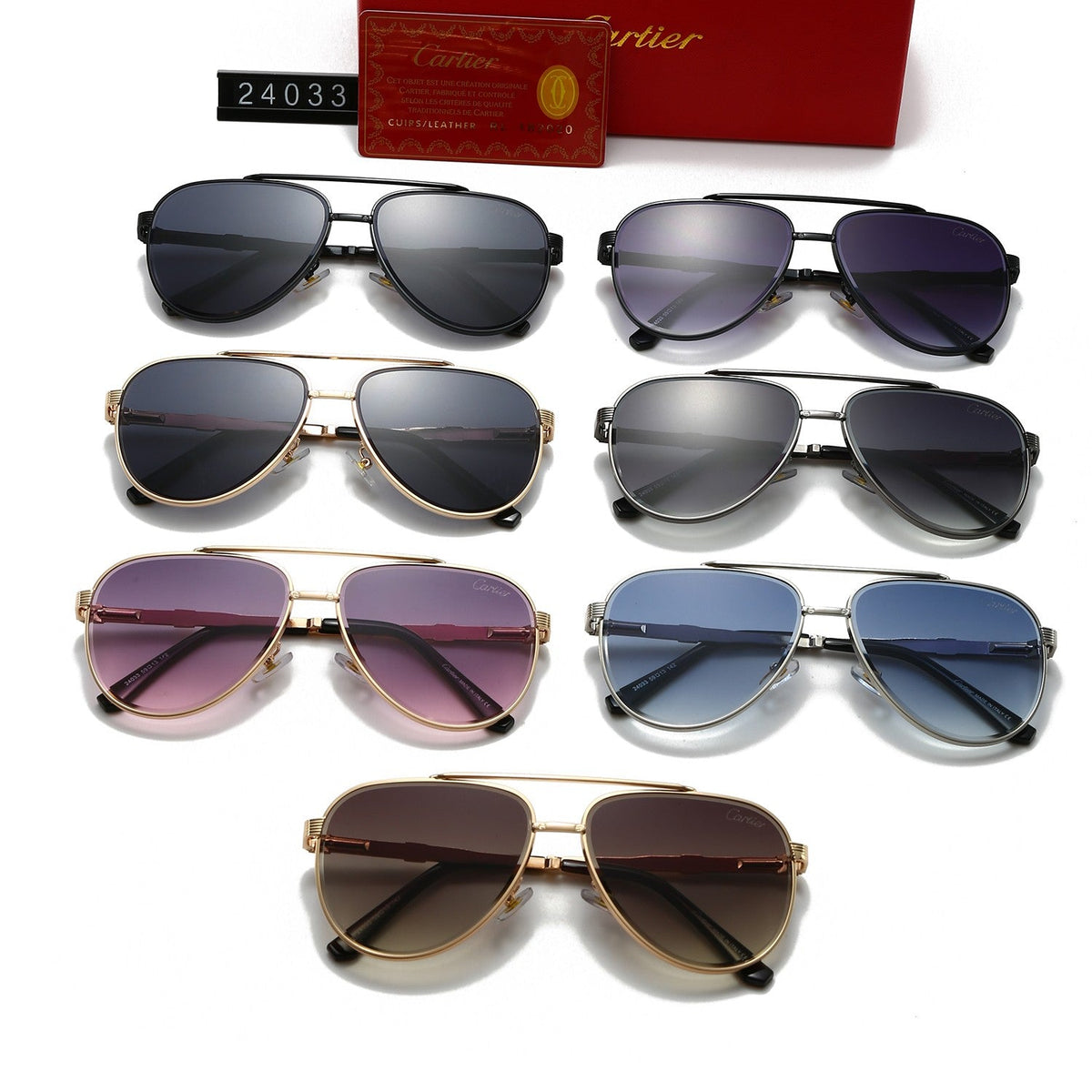 7 Colors pilot Fashion Sunglasses—24033