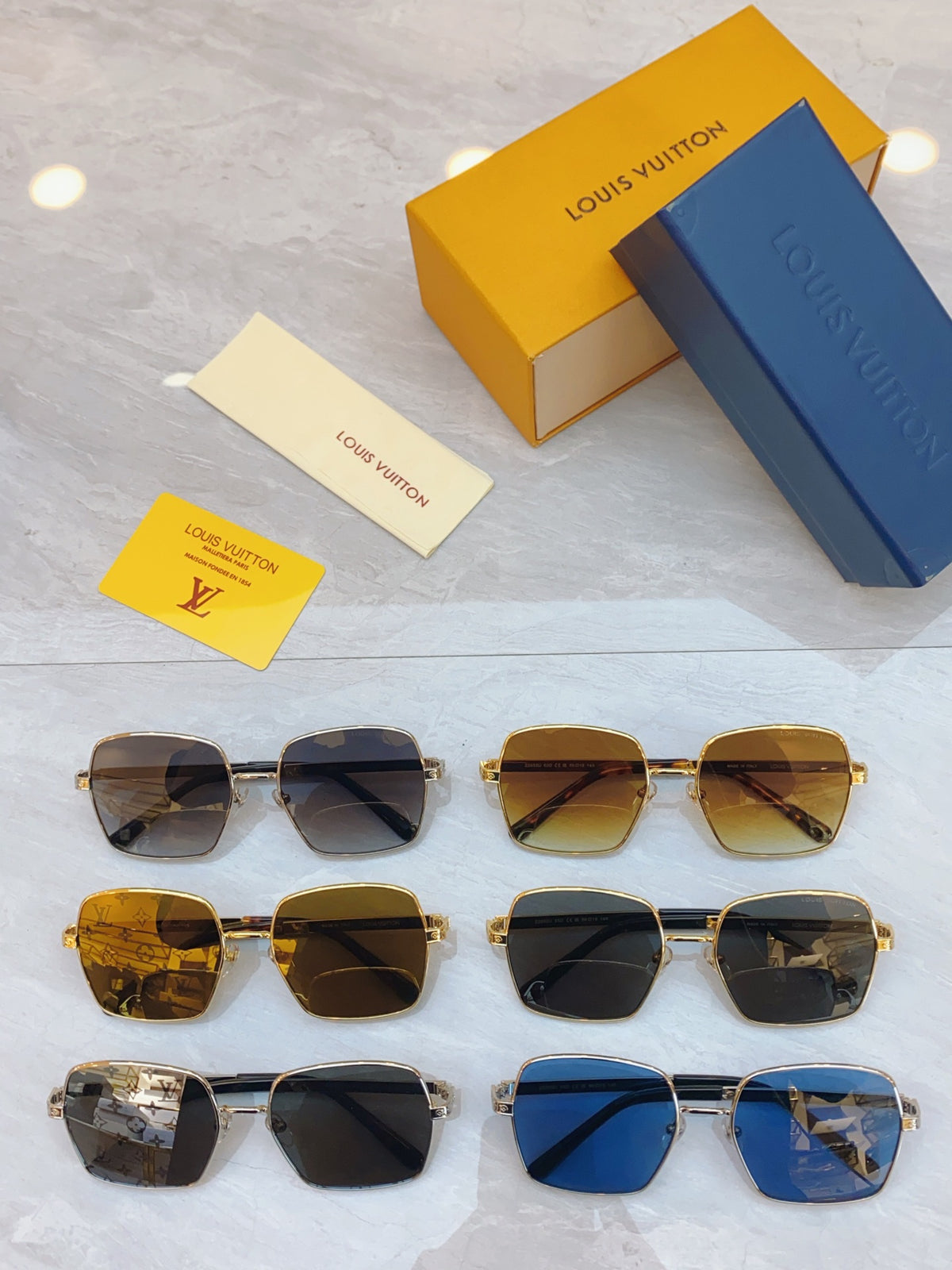 High-quality 6-color stylish square sunglasses