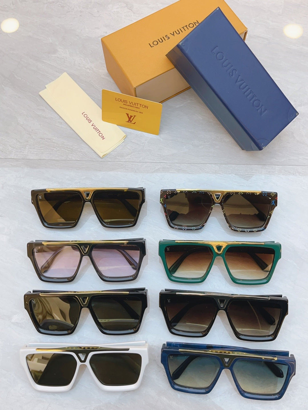 High-quality 8-color stylish square sunglasses