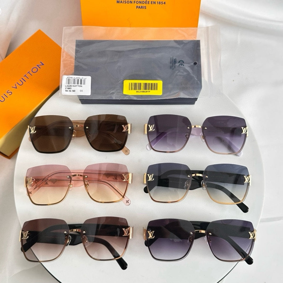 High-quality 6-color stylish square sunglasses