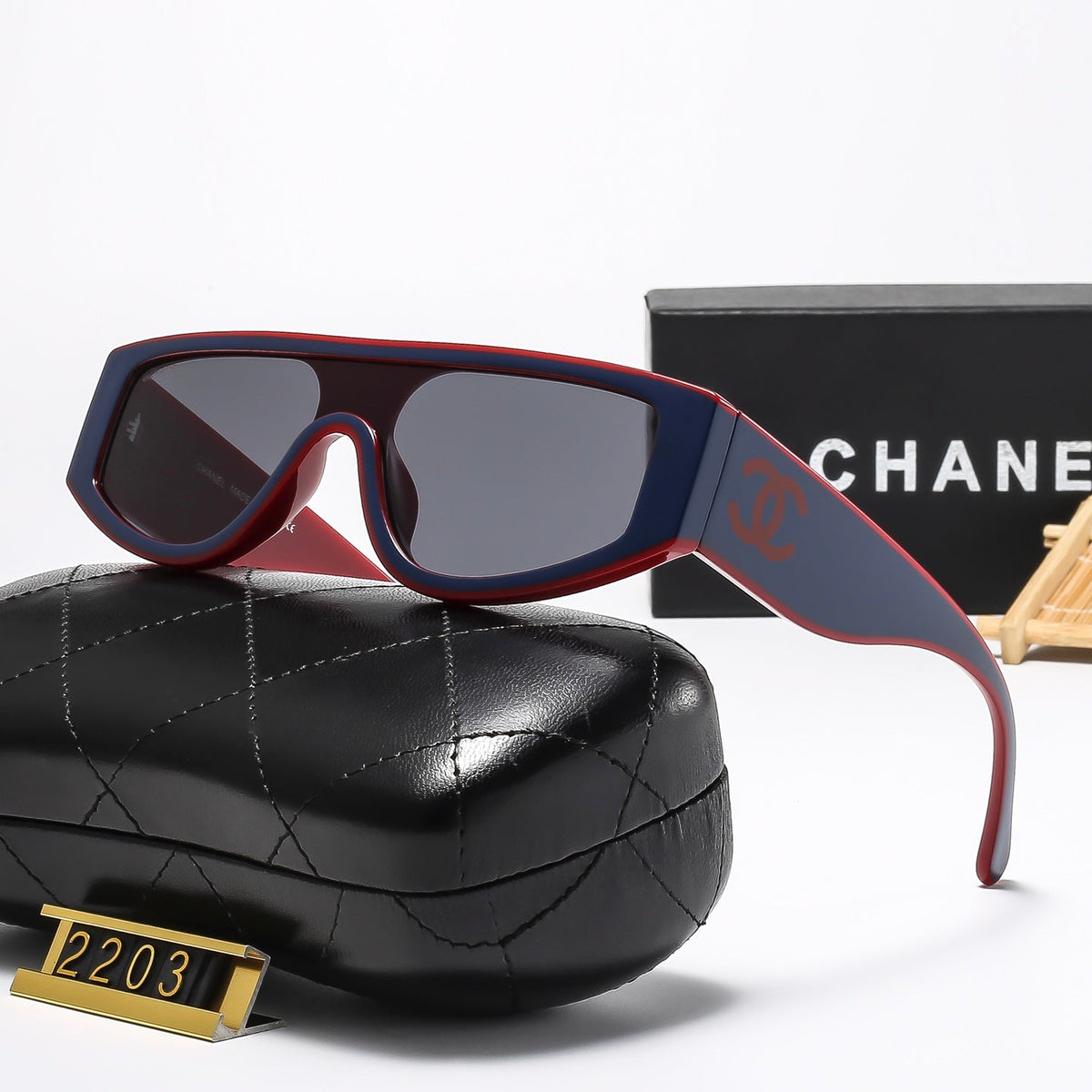 Matching color personality cat-eye sunglasses 2203