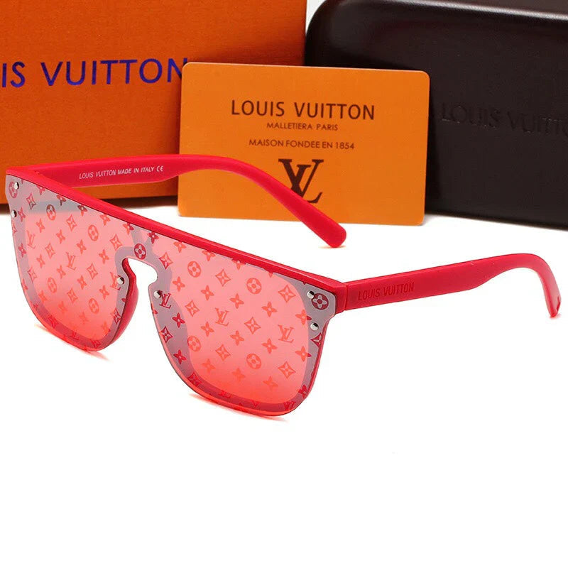 One-piece lettering modern sunglasses