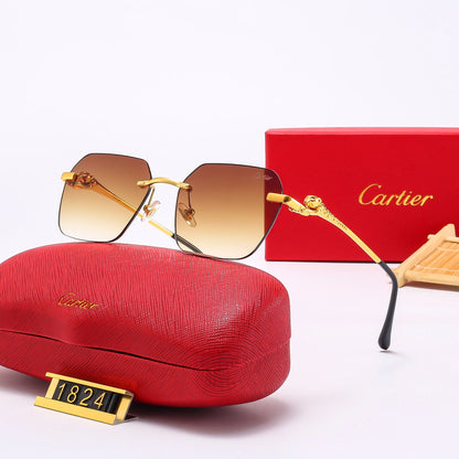 Leopard Head Metal Mirror Legs 5-Color Fashion Sunglasses 1824