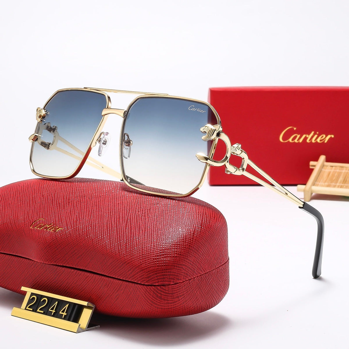 Large frame square sunglasses 2244