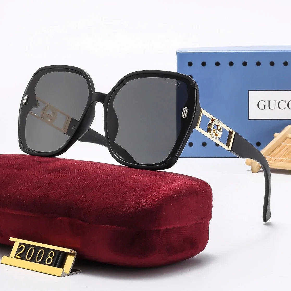 Fashionable square frame UV protection sunglasses 2008