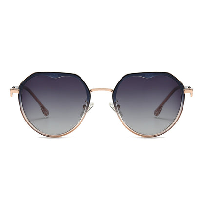 Gradient Lens  Round Sunglasses