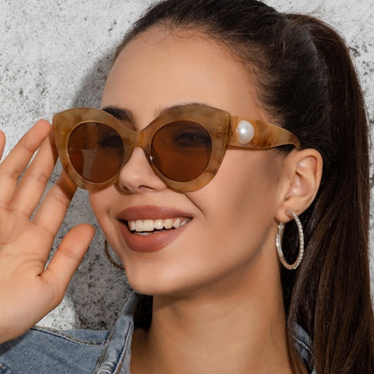 4 Colors Stylish Round Solid Color Sunglasses  — 1487