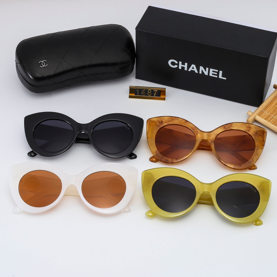 4 Colors Stylish Round Solid Color Sunglasses  — 1487
