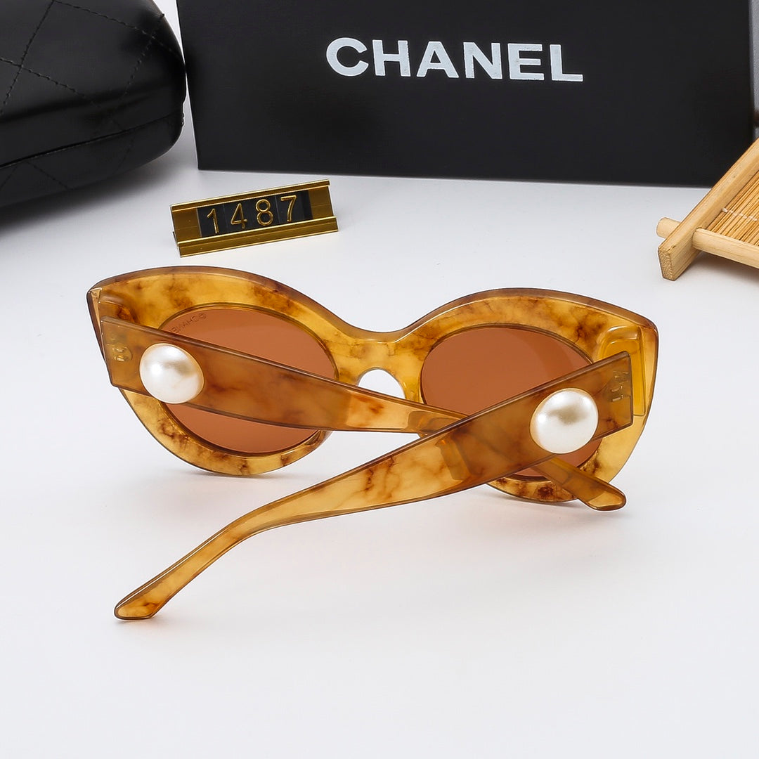 4 Colors Stylish Round Solid Color Sunglasses  — 1487