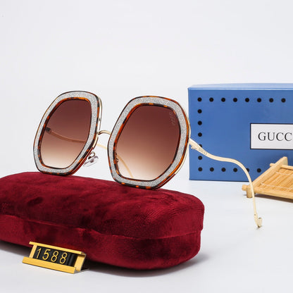 7-Color Stylish Frosted Frame Sunglasses - 1588