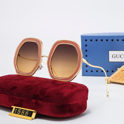 7-Color Stylish Frosted Frame Sunglasses - 1588