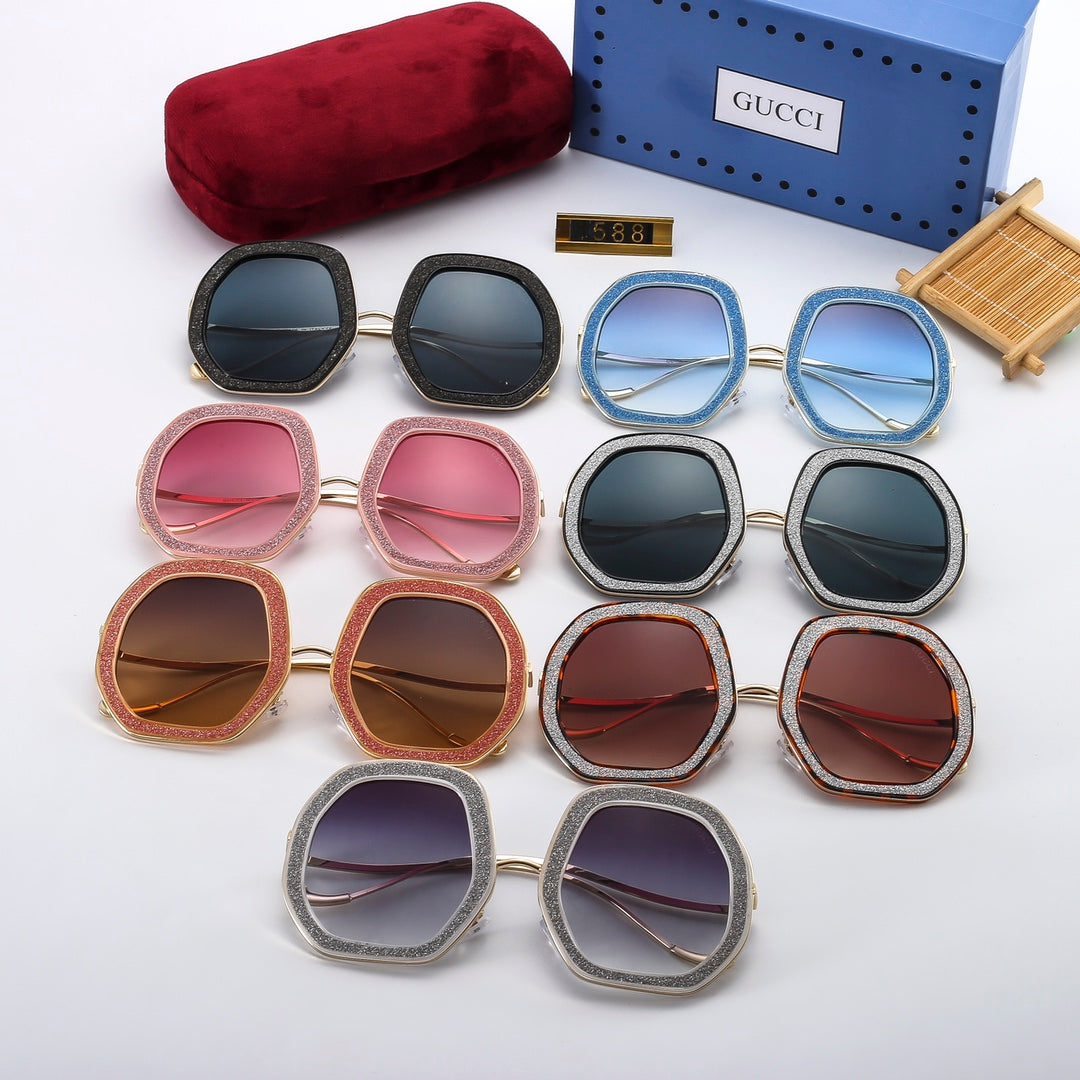 7-Color Stylish Frosted Frame Sunglasses - 1588