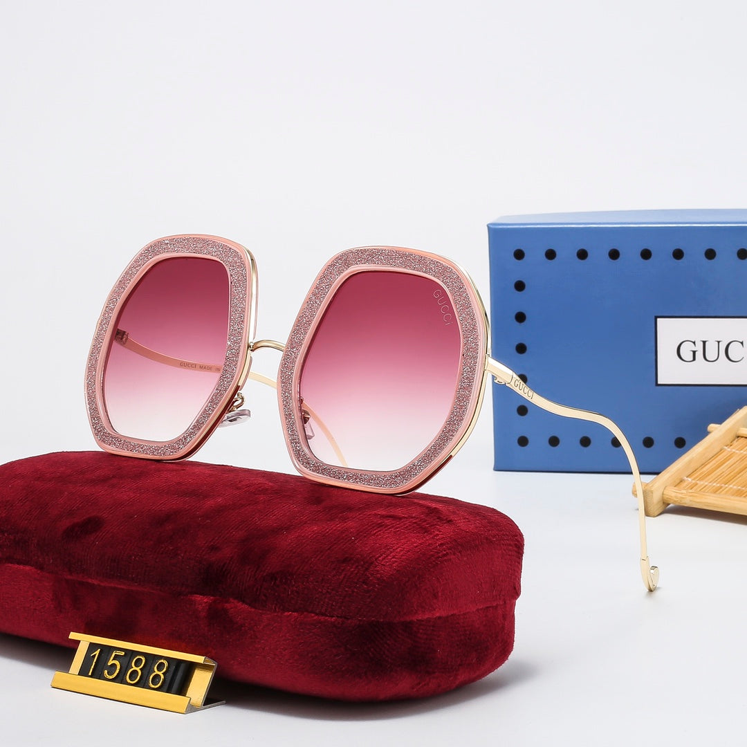 7-Color Stylish Frosted Frame Sunglasses - 1588