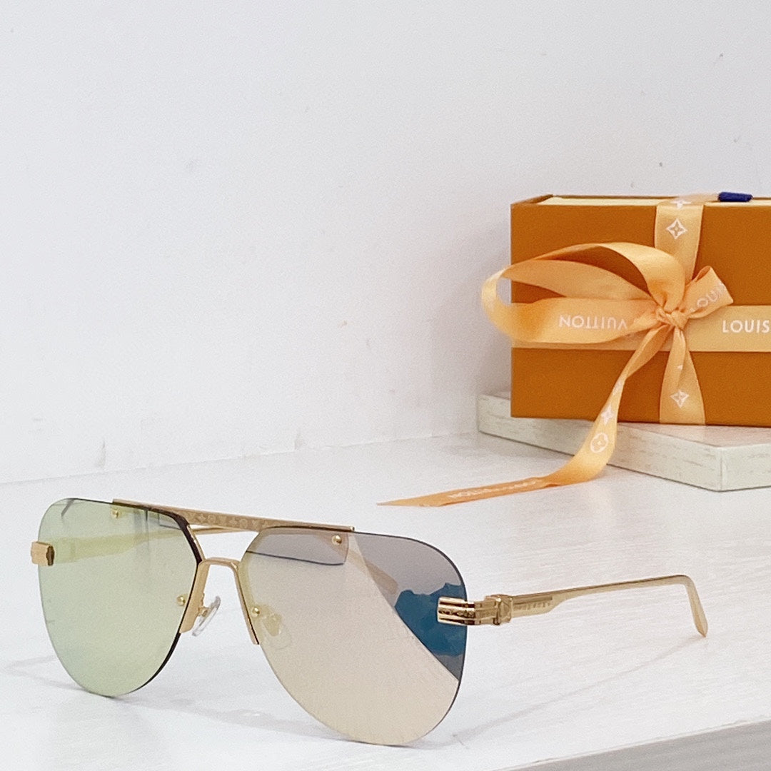 High-quality 7-color pilot round sunglasses