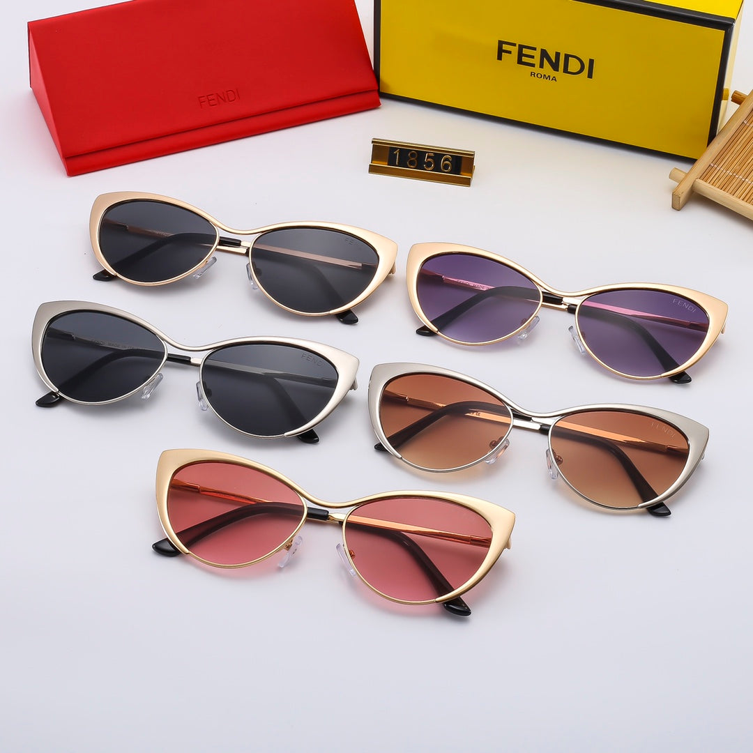 5 Colors Stylish Metal Temple Sunglasses — 1856