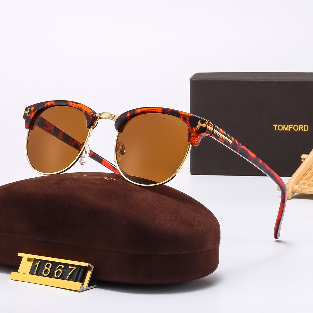 5 Colors Fashion Oval-Shaped Sunglasses—1867