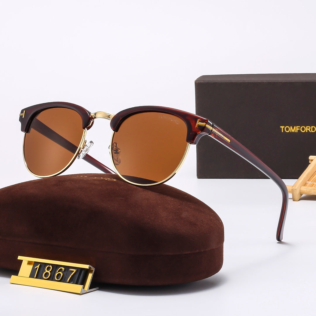 5 Colors Fashion Oval-Shaped Sunglasses—1867