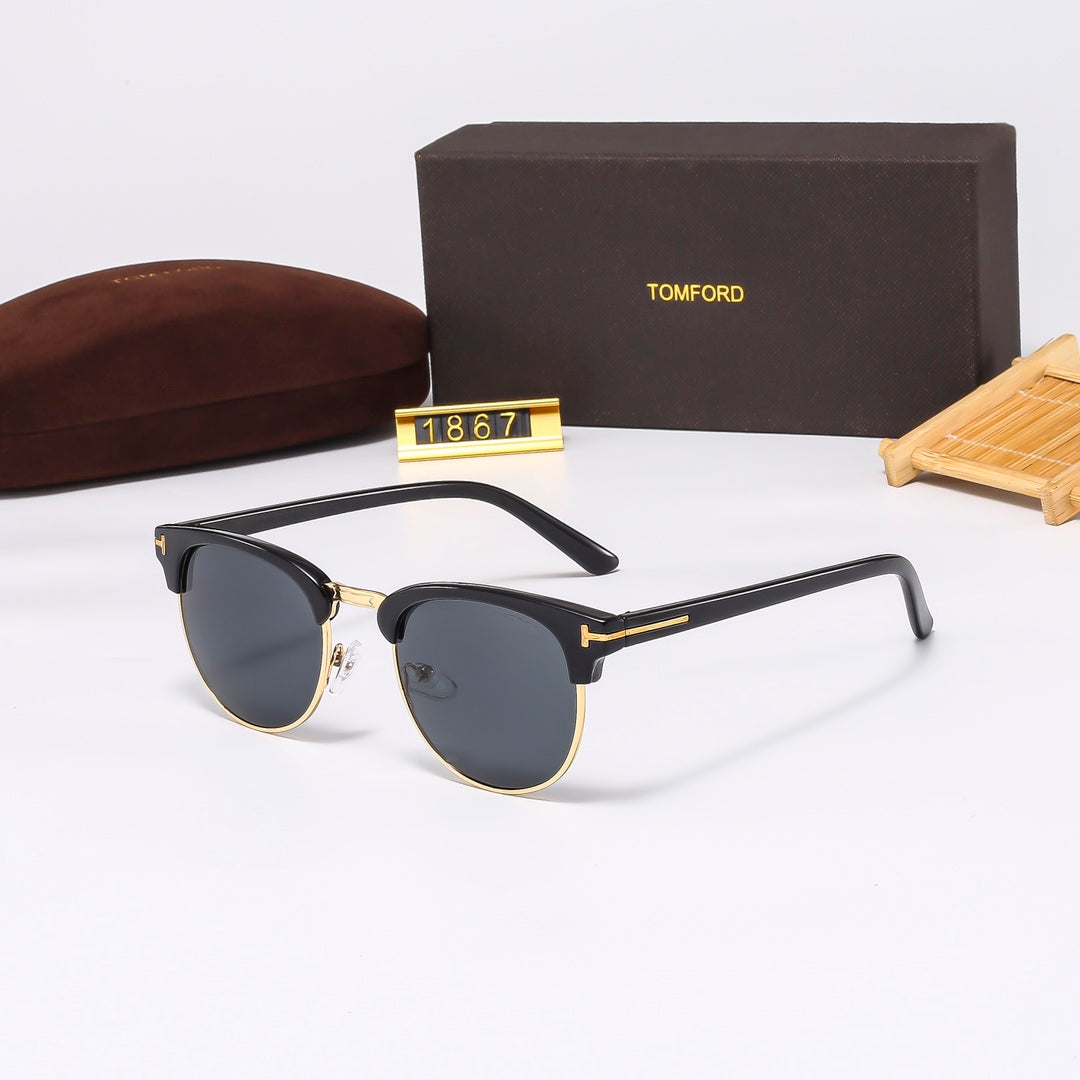 5 Colors Fashion Oval-Shaped Sunglasses—1867