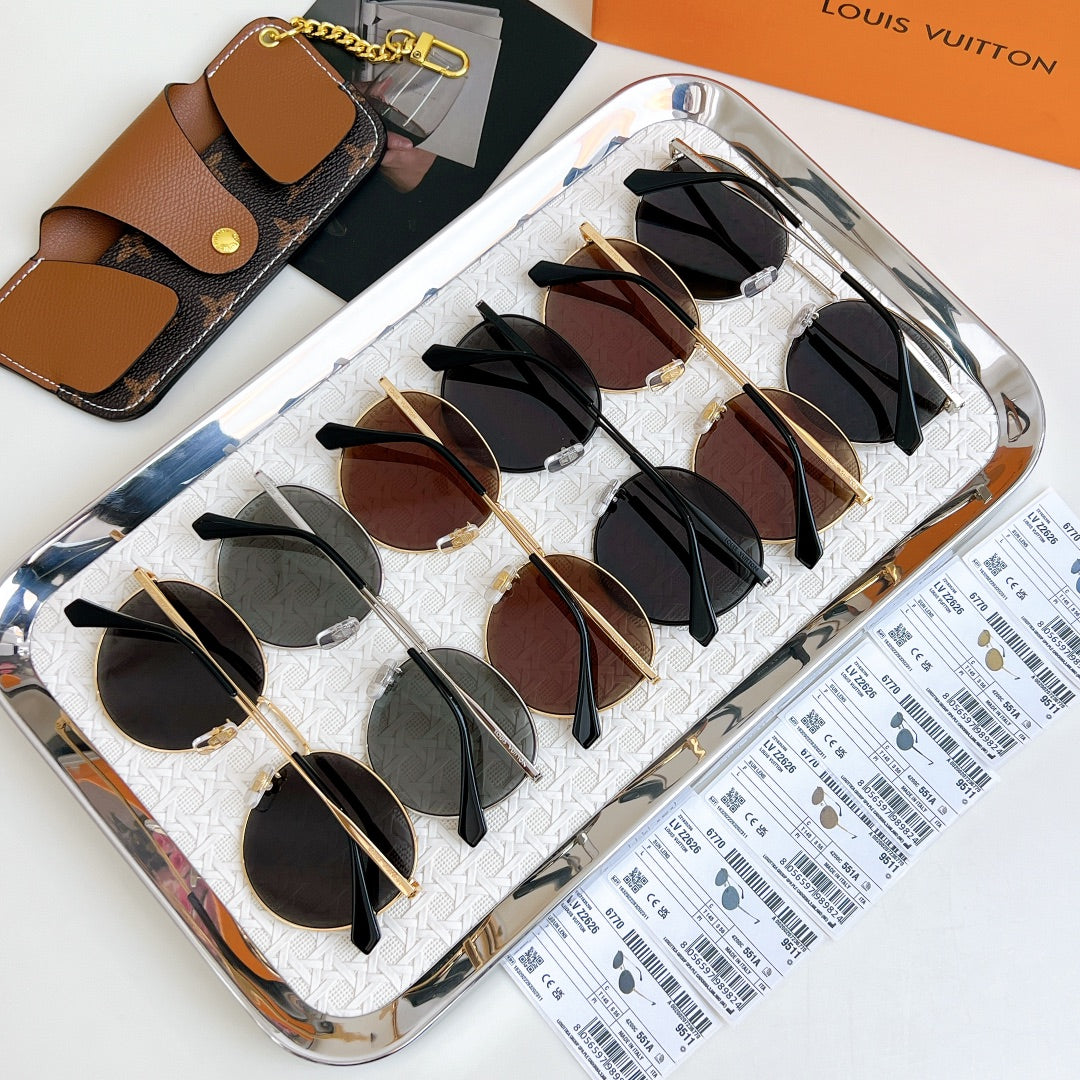 High-quality 6-color stylish round sunglasses
