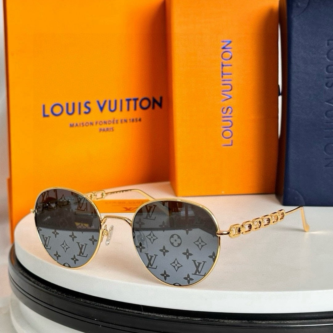 7-Color Stylish Round Chain Sunglasses