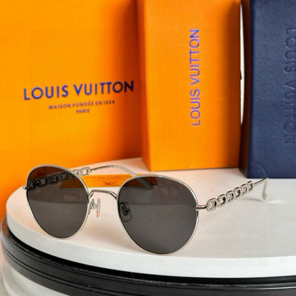 7-Color Stylish Round Chain Sunglasses