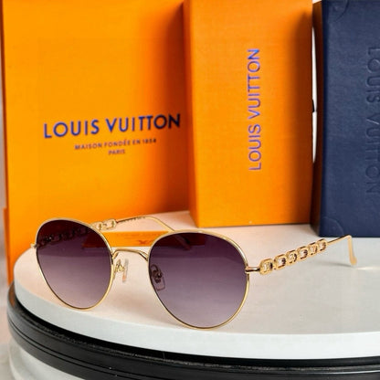7-Color Stylish Round Chain Sunglasses