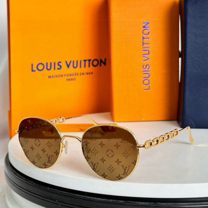 7-Color Stylish Round Chain Sunglasses