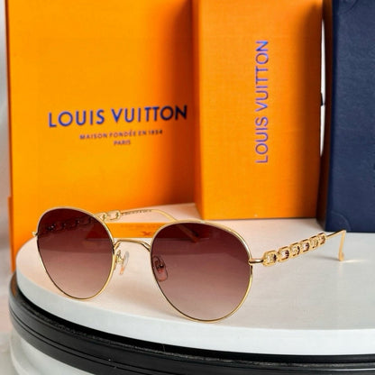 7-Color Stylish Round Chain Sunglasses