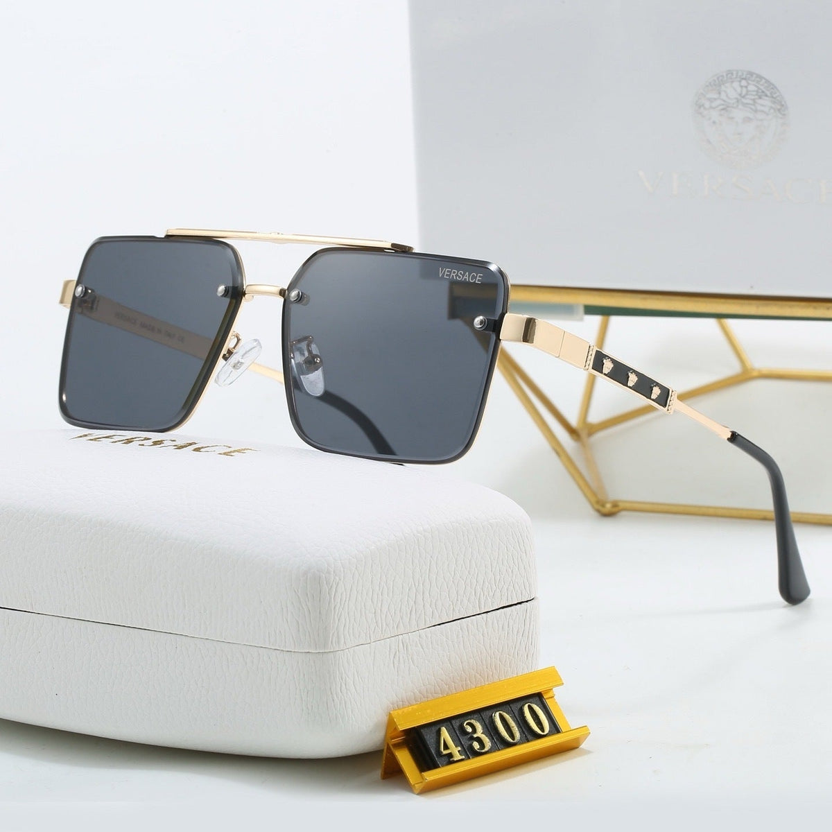 Metal 5 Colors Square Fashion Sunglasses—4300